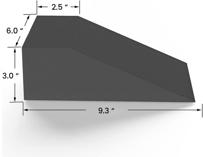 StrongTek Yoga Foam Wedge Blocks (Pair) Soft Wrist Wedge, Supportive Foot Exercise Accessories, Balance, Strength, Yoga Strap, Pilate, Fitness, Squat, Pushup, Plank, EVA Riser yoga block set (black) - Image 3